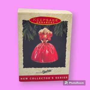 Vintage 1993 Hallmark Keepsake Holiday Barbie Christmas Ornament